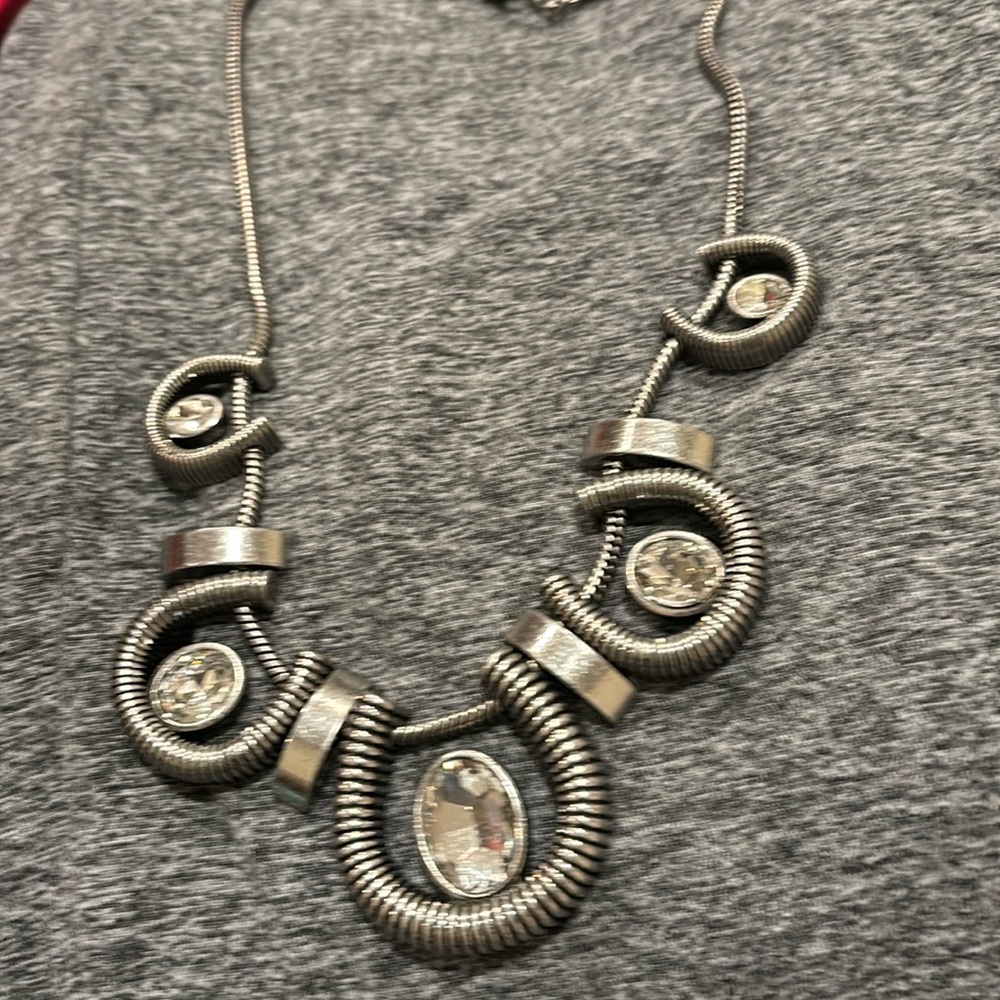 Lia Sophia Silver Tone Horseshoe Necklace